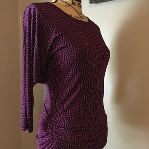 41 Hawthorn Top Ruched Dolman Sleeve Colorful